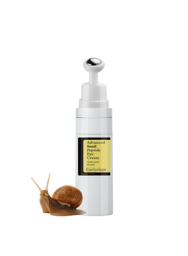 Snail Peptide Advanced Under Eye Cream For Dark Circles With 360° Massage Ball Reduces Wrinkles &Fine Lines Eye Essence Rollon Firms Moisturizes And Tightens Puffy Eyes For Men&Women