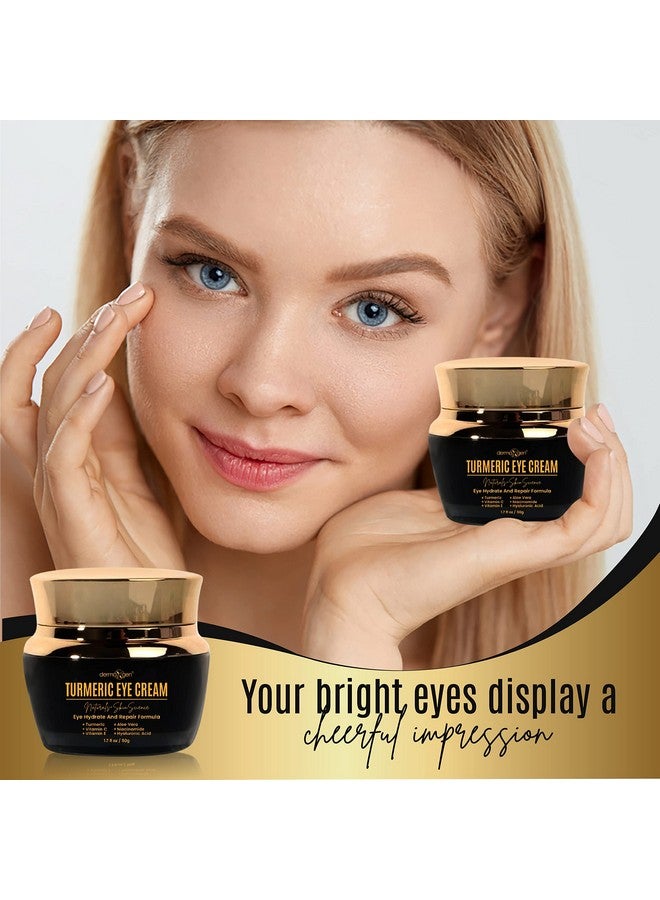 Turmeric + Vitamin C Eye Cream Booster Anti Aging Eye Cream Hydrating & Moisturizing Eye Cream For Dark Circles Puffiness Visible Results Under Eye Cream Reduces Eye Bags & Fine Lines.