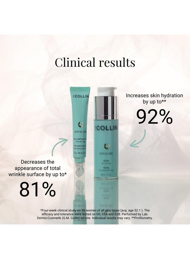 City Dtox Eye Contour Antiaging Serum Gel For Dark Circles And Wrinkles Refreshes The Eye Contour Area .5 Oz