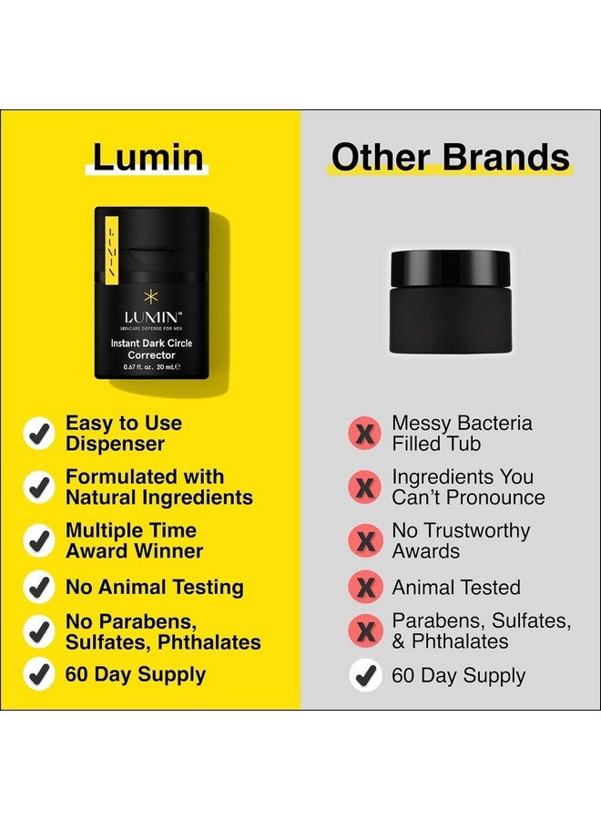 Instant Dark Circle Corrector For Men (Not A Concealer) Reduce The Look Of Dark Circles Puffiness Under Eye Men Makeup Men'S Color Correcting Eye Cream 20Ml