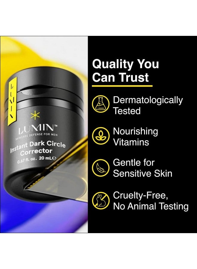 Instant Dark Circle Corrector For Men (Not A Concealer) Reduce The Look Of Dark Circles Puffiness Under Eye Men Makeup Men'S Color Correcting Eye Cream 20Ml