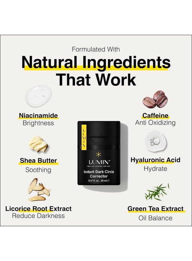 Instant Dark Circle Corrector For Men (Not A Concealer) Reduce The Look Of Dark Circles Puffiness Under Eye Men Makeup Men'S Color Correcting Eye Cream 20Ml