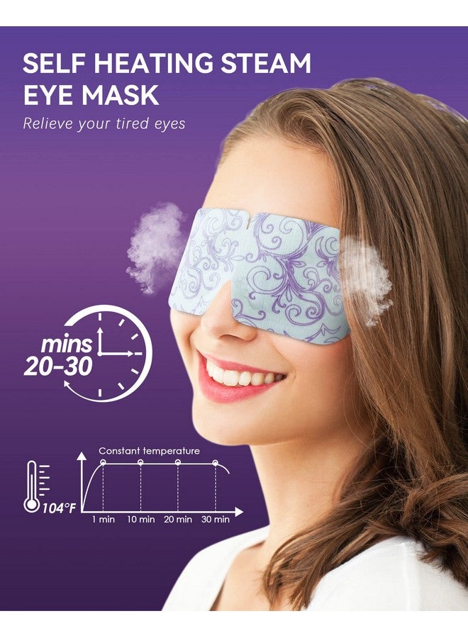 30 Packs Lavender Steam Eye Mask Heated Eye Mask For Dark Circles And Puffiness Warm Eye Mask For Dry Eye Mask Relief Eye Fatigue Headache Hot Sleep Eye Mask For Disposable Moist Heat Eye Compress