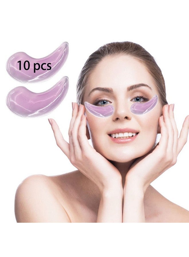 Reusable Gel Eye Ice Pack Cooling Eye Pad Hot ＆ Cold Treatment For Eye Strain Eye Swelling Eye Redness Puffy Eyes Dark Circles Smooth Fine Lines And Eye Recover Surgery. (Purple ＆ 10Pcs)