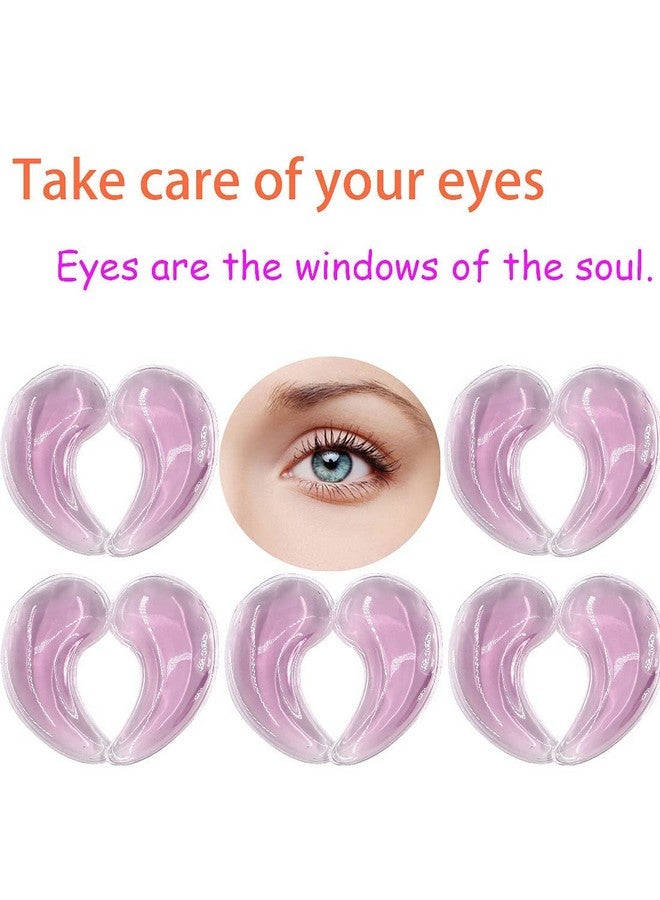 Reusable Gel Eye Ice Pack Cooling Eye Pad Hot ＆ Cold Treatment For Eye Strain Eye Swelling Eye Redness Puffy Eyes Dark Circles Smooth Fine Lines And Eye Recover Surgery. (Purple ＆ 10Pcs)