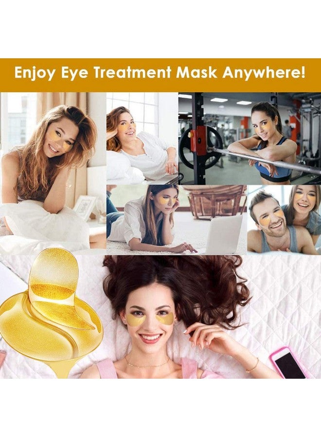 Under Eye Patches 24K Gold Eye Mask 60Pcs Under Eye Mask Collagen Gel Pads Patch Treatments For Lighten Wrinkles Puffy Eyes Dark Circles Antiaging Moisturizing Fine Lines Eye Bags Women Men