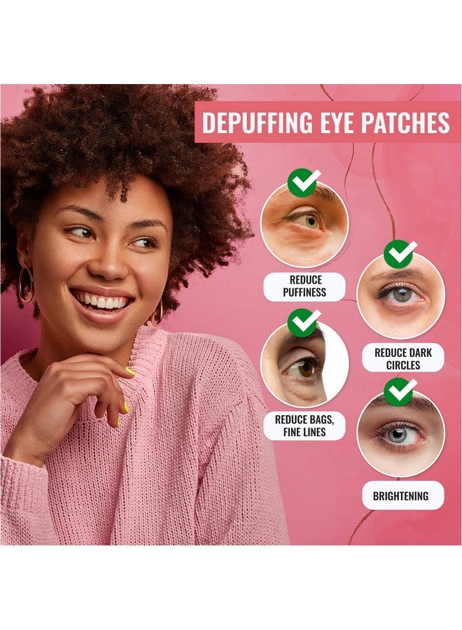 Under Eye Patches For Dark Circles And Puffiness (20 Pairs) Korean Skin Care Caffeine Collagen Eye Patches For Puffy Eyes Hydrogel Eye Patch Under Eye Mask Aloe Vera Rose Green Tea Gel Eye Pads