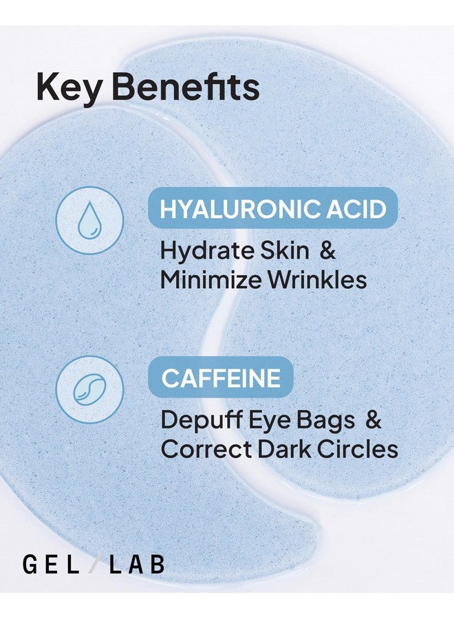 Reglow Under Eye Gel Patch Korean Hydrating Eye Mask Hyaluronic Acid & Caffeine Reduce Wrinkles While Brightening And Minimizing Dark Circles & Puffiness 60 Patches