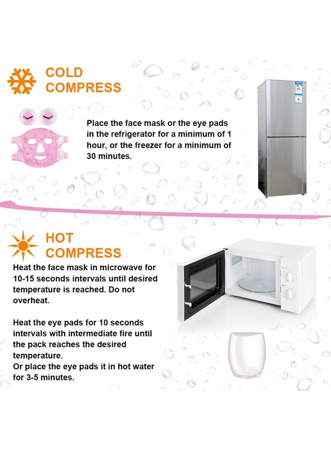 Cold Face Eye Masks Ice Face Mask Hot Cold Compress For Dark Circles Puffiness Migraines Headache Stress Redness Cooling Face Masks For Women Man Skin Care