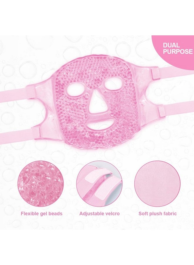Cold Face Eye Masks Ice Face Mask Hot Cold Compress For Dark Circles Puffiness Migraines Headache Stress Redness Cooling Face Masks For Women Man Skin Care