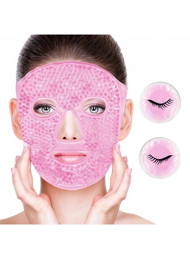 Cold Face Eye Masks Ice Face Mask Hot Cold Compress For Dark Circles Puffiness Migraines Headache Stress Redness Cooling Face Masks For Women Man Skin Care
