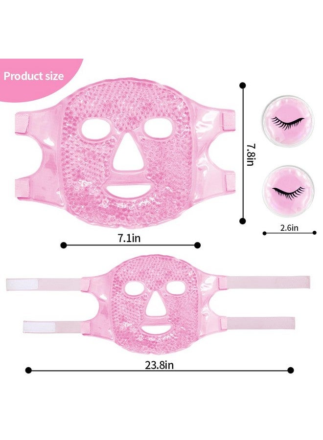Cold Face Eye Masks Ice Face Mask Hot Cold Compress For Dark Circles Puffiness Migraines Headache Stress Redness Cooling Face Masks For Women Man Skin Care