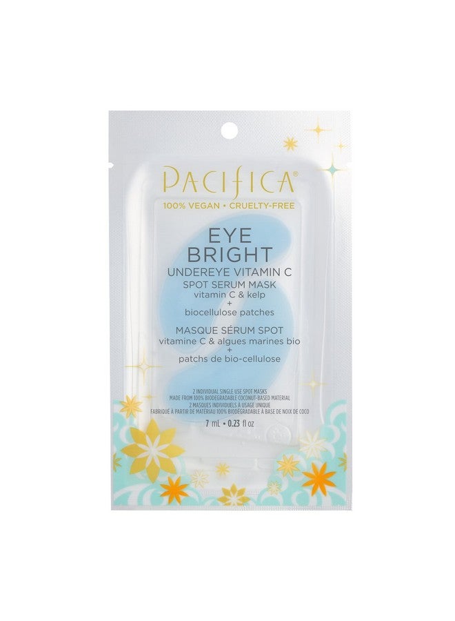 Beauty Eye Bright Vitamin C Spot Serum Mask Under Eye Patches Brightening Moisturizing Plumping For All Skin Types Plantbased Vegan + Cruelty Free Blue 1 Count