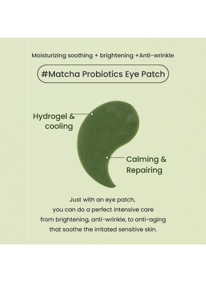 Matcha Biome Hydrogel Eye Patch (60Ea) Eye Patch For Swollen Eyes And Wrinkles Matcha Flawless Skin Calming For Swollen Eyes Antioxidant Soothing Vitamins Kbeauty