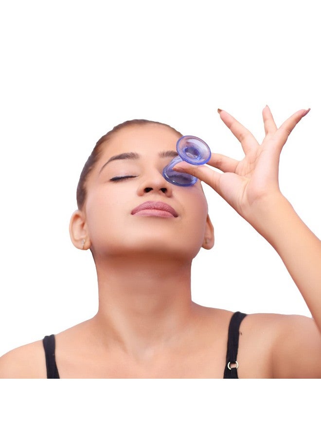 Glass Eye Wash Cup For Keep Your Eyes Clean And Healthy Soothing Relief From Allergens Irritants Makeup Dust Dry Eyes Eye Shaped Rim Snug Fit Set Of 2 (Blue)
