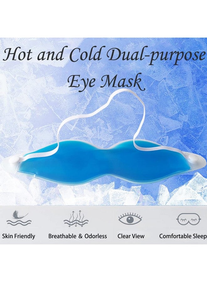 Cooling Eye Mask Reusable Cold Eye Mask For Hot Cold Treatment For Eye Strain Eye Swelling Eye Redness Puffy Eyes Dark Circles Smooth Fine Lines And Eye Recover Surgery. 2 Packs (Blue)