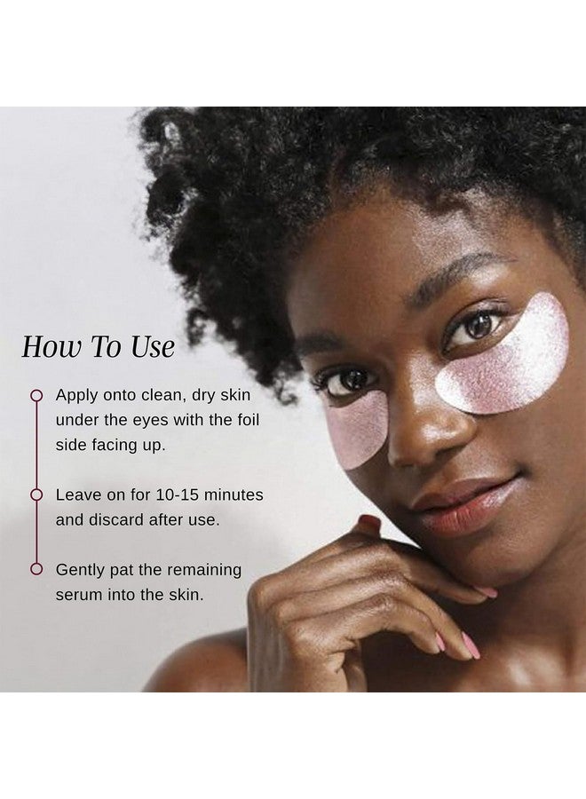 Baggage Claim Rose Gold Foil Under Eye Patches For Dark Circles And Puffiness Under Eye Mask Depuffs & Firms Brightening Eye Mask For Under Eye Bags (6 Pairs)