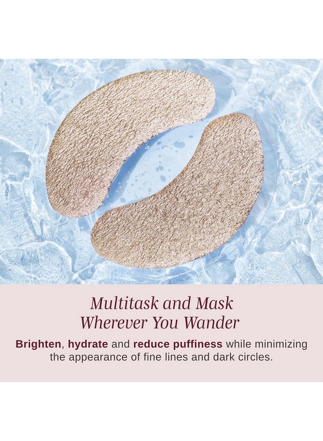 Baggage Claim Rose Gold Foil Under Eye Patches For Dark Circles And Puffiness Under Eye Mask Depuffs & Firms Brightening Eye Mask For Under Eye Bags (6 Pairs)