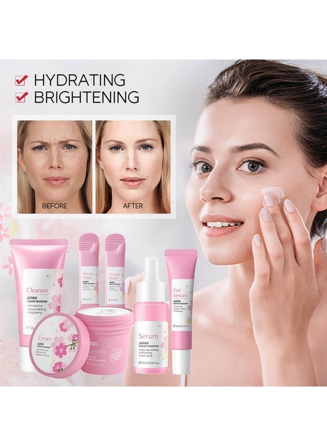 Skincare Gifts For Teenage Girlscherry Blossom Skincare Setsfacial Kitpamper Sets For Women Giftsskin Care Sets & Kits (Seta)