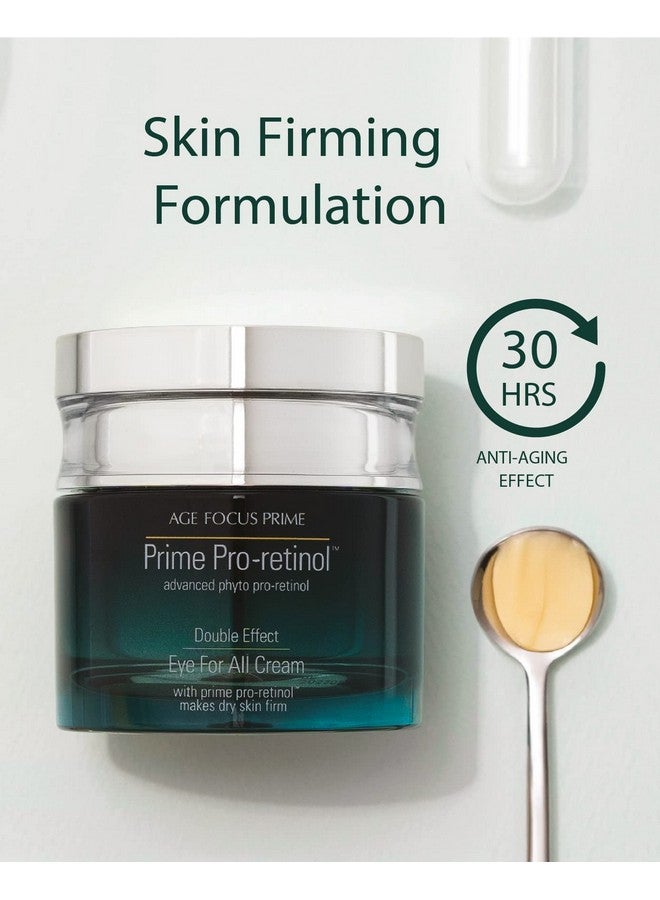 Age Focus Prime Double Effect Eye For All Cream Set (3.4Fl Oz) Korean Skincare Set Lightweight Rich Eye Cream Toner Emulsion With Daytime Retinol Mothers Day Gifts