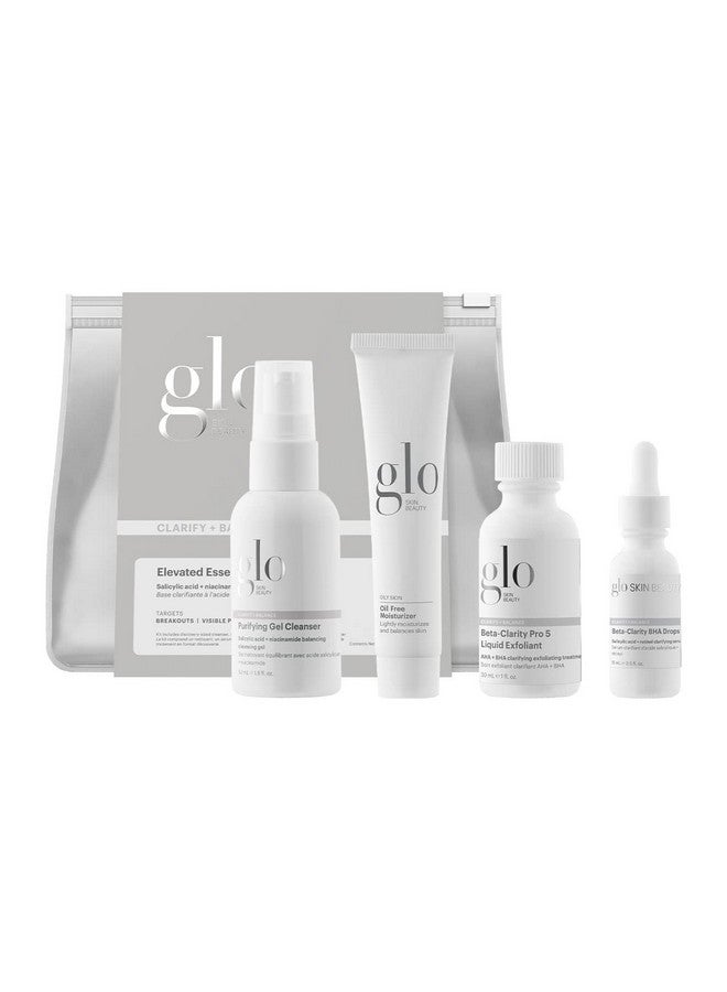 Clarify + Balance Skincare Set For Breakout Prone Skin Mini Purifying Gel Cleanser Mini Oil Free Moisturizer Mini Betaclarity Bha Drops Mini Betaclarity Pro 5 Liquid Exfoliant