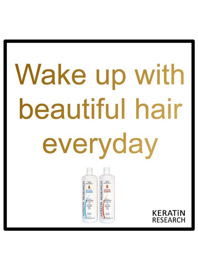 Sulfate Free Shampoo & Conditioner 2X 1000Ml Bottles Value Set Infused With Moroccan Argan Oil By Keratin Research Post Treatment Shampoo