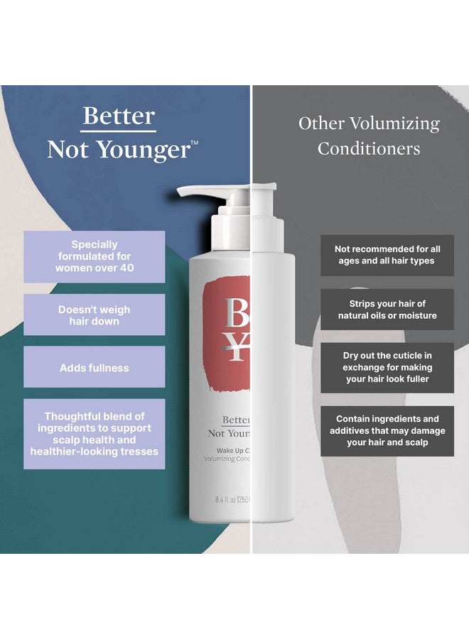 Wake Up Call Volumizing Conditioner 8.4 Fl. Oz. Hair Conditioner With Plantbased Ingredients Designed For Women Over 40 Sulfate Free Conditioner For Thin Flat Fine Hair