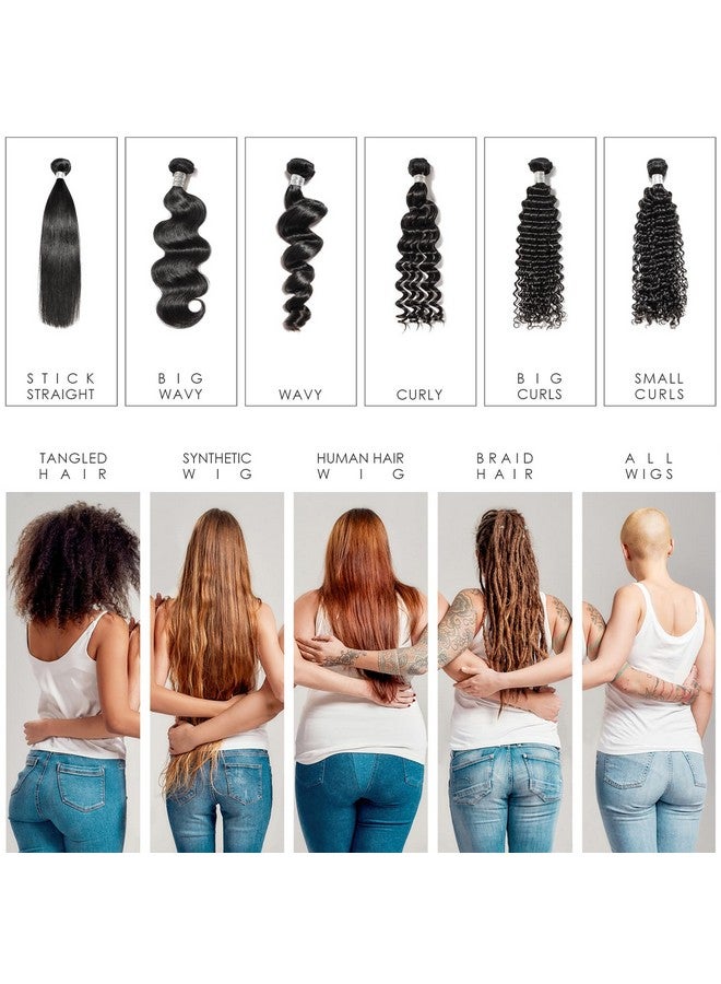 Human Hair Wig Shampoo & Conditioner Premium Set Of 3 Promoting Silkiness Shine & Freshness I Preventing Dryness (7 Fl Oz 2.3 Fl Oz Travel Size)