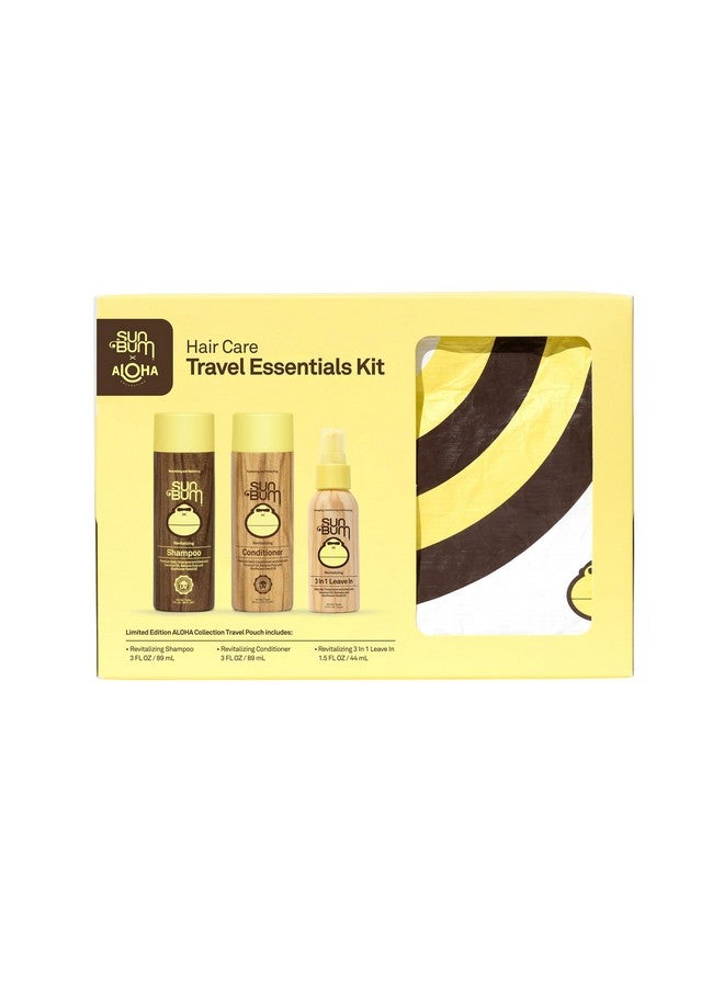 Hair Care Travel Essentials Kit Revitalize Your Hair With Revitalizing Shampoo Conditioner And 3In1 Leave In Treatment Includes Aloha Collection Travel Pouch