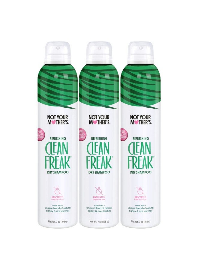 Clean Freak Unscented Dry Shampoo (3Pack) 7 Oz Refreshing Dry Shampoo Instantly Absorbs Oil And Odor For Refreshed Hair