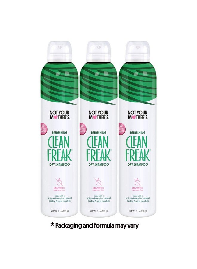 Clean Freak Unscented Dry Shampoo (3Pack) 7 Oz Refreshing Dry Shampoo Instantly Absorbs Oil And Odor For Refreshed Hair