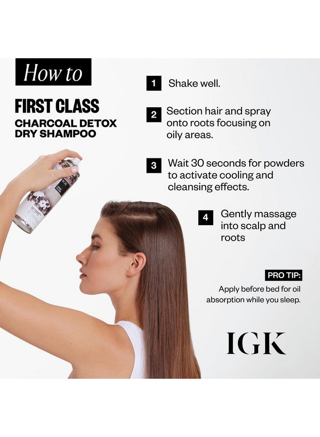 First Class Charcoal Detox Dry Shampoo Dry Shampoo Spray Overnight Dry Shampoo Best Dry Shampoo For Oily Hair 6.3 Oz