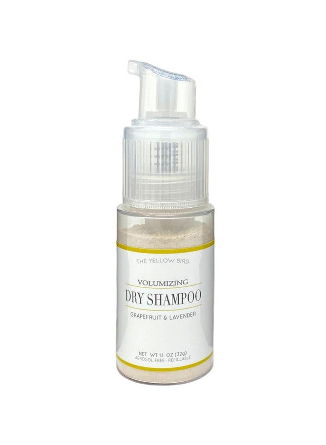 Yellow Bird All Natural Dry Shampoo Powder Aerosol Free Talc Free Volumizing Powder Spray For Light & Dark Hair.