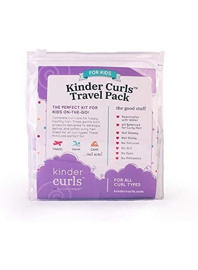 Kinder Curly Hair Travel Set For Kids Super Curls Styler Hair Cream Magic Mist Hair Detangler Spray & Curl Cream For Kids (3Pack 3 Oz Each) Curly Hair Products For Natural Beauty