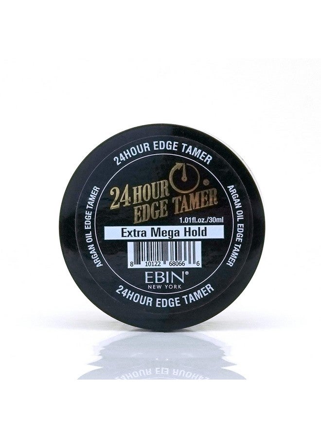 24 Hour Edge Tamer Extra Mega Hold 1.01 Oz Long Lasting Texture Shine And Smooth Texture With Argan Oil And Castor Oil No Flaking & No Residue