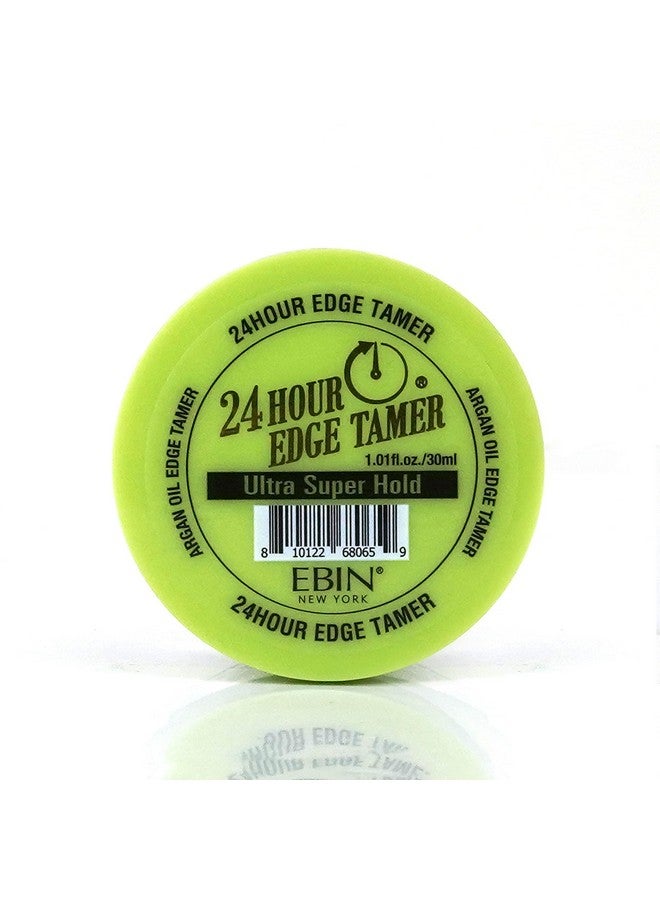 24 Hour Edge Tamer Ultra Super Hold No Flaking No White Residue Shine And Smooth Texture With Argan Oil And Castor Oil (1.01 Fl Oz (Pack Of 1))