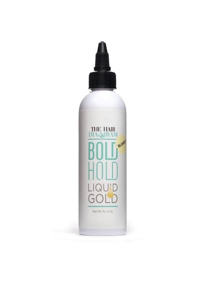 Bold Hold Liquid Gold Reloaded Glueless Lace Gel Temporary Hold For Wigs And Hair Systems Styling Agent For Baby Hairs Non Toxic Aerosol & Alcohol Free Water Based Formula 4Oz