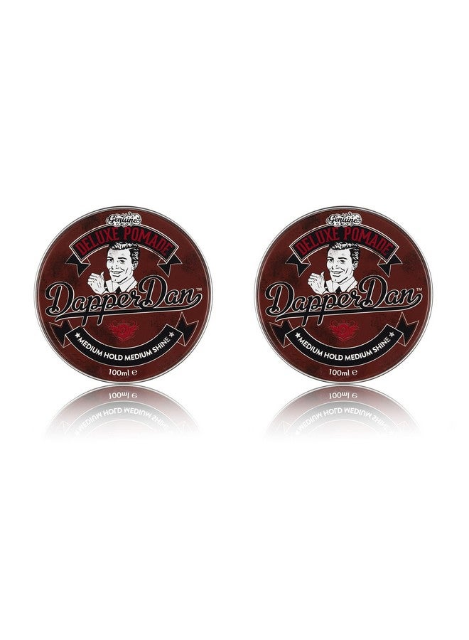 Deluxe Pomade Medium Hold Medium Shine Hair Pomade For Men Versatile And Flexible Water Based Pomade For A Professional Look 2 X 100Ml