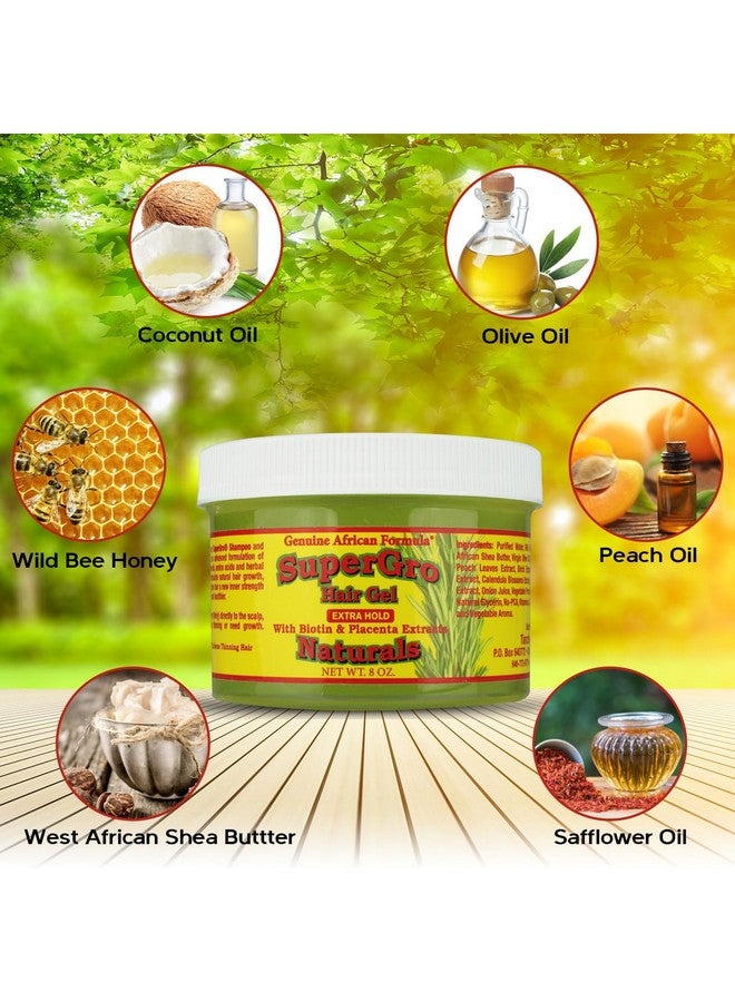 Supergrow Hair Gel Extra Hold 8Oz