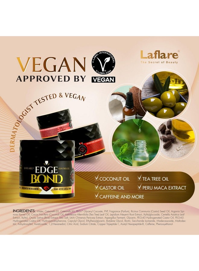 Edge Control For Black Hair Natural Hair And Curly Hair. Eco Styling Gel Travel Size 25Ml Edge Wax For Man & Woman(Peach)