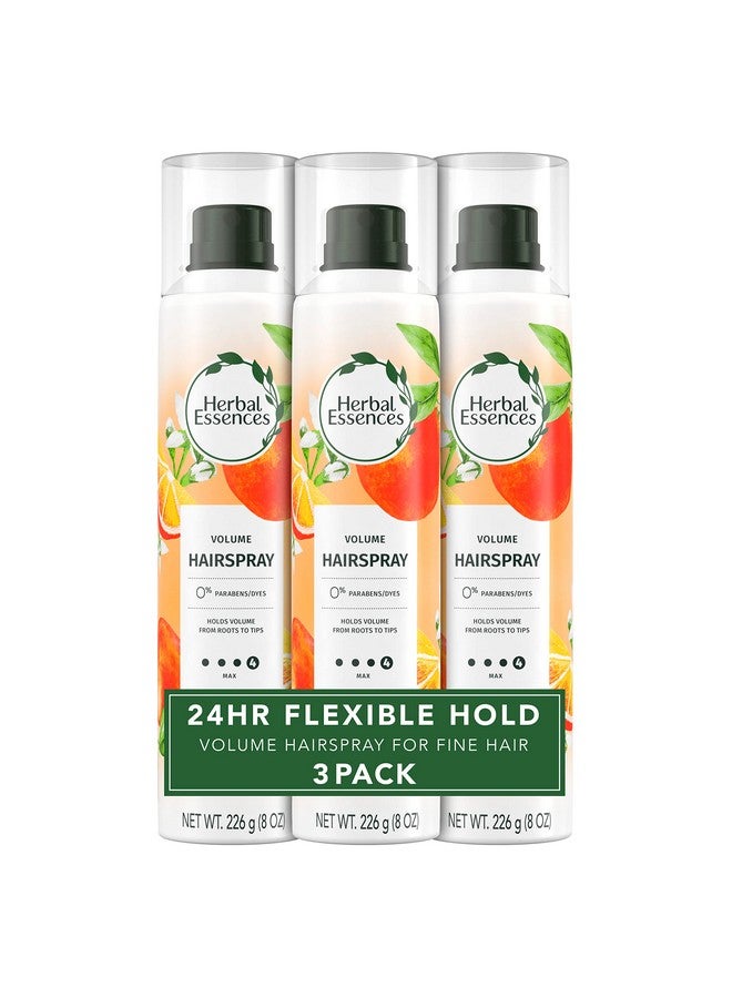 Volumizing Hairspray Strong Hold Fresh Citrus Scent Pack Of 3 24 Oz Total