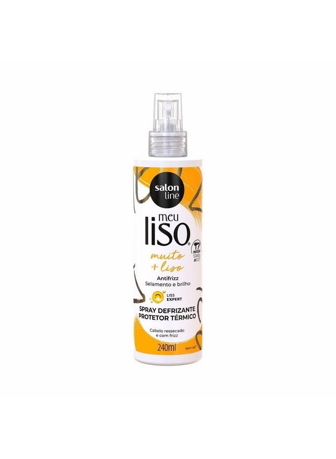 Linha Meu Liso (Muito Mais Liso) Spray Desfrizzante Protetor Termico 240 Ml (My Straight (Much Smoother) Collection Thermal Protector Defrizzing Spray 8.11 Fl Oz)