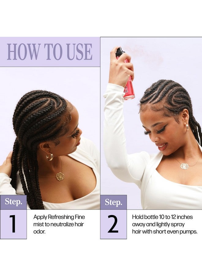 Braid Formula Refreshing Fine Mist 3.38 Fl. Oz. Watermelon + Mint Elmiantes Odor Gives High Shine Infused Vitamin C For Hydrating Your Scalp No Breakage No Frizz