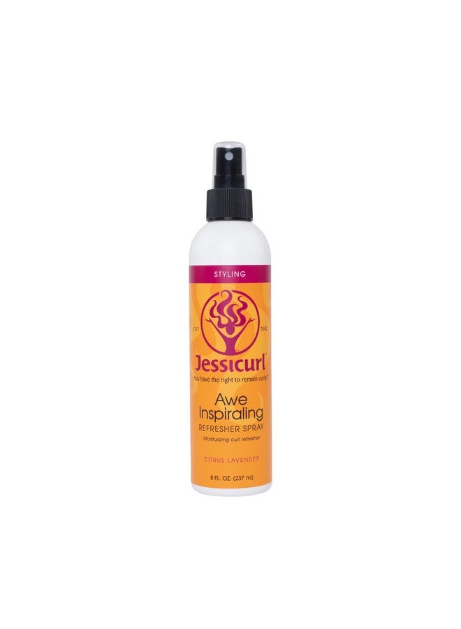 Awe Inspiraling Spray Citrus Lavender 8 Fl Oz. Moisturizing Midday Curl Refresher Spray For Curly Hair Curl Defining