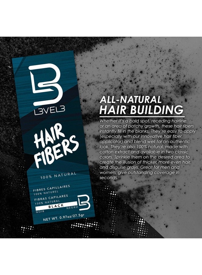 Hair Fibers Cover Bald Spot Or Thinning Hair Natural Looking Finish Instant Grey Coverage And Thicker Hair (Black)