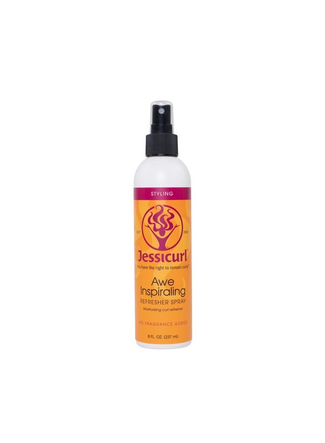 Awe Inspiraling Spray No Fragrance Added 8 Fl Oz. Moisturizing Midday Curl Refresher Spray For Curly Hair Curl Defining