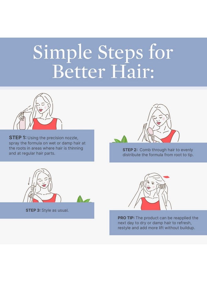 Lift Me Up Hair Thickener Spray 6Fl.Oz. Volumizing Hair Thickening Spray For Women Over 40 Nourishes Scalp Adds Texture For Visibly Fuller Hair Nonsticky Hair Volume Spray