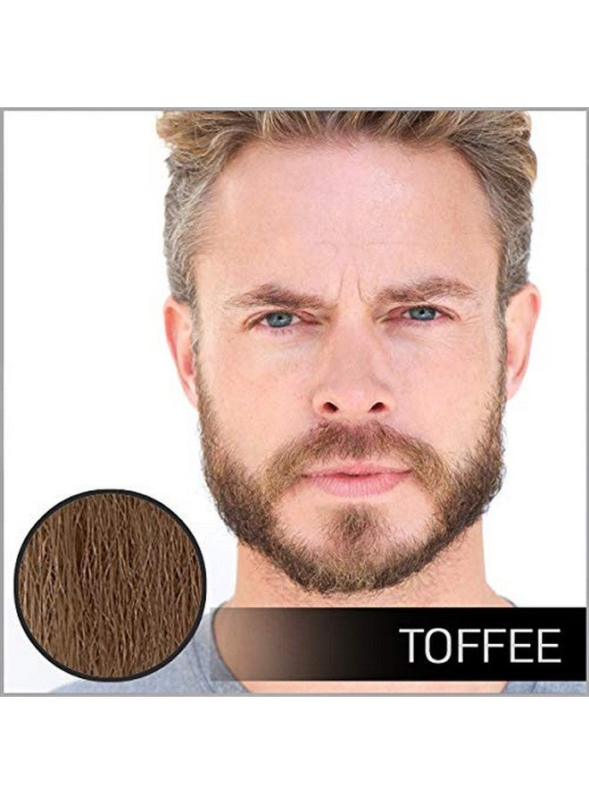 Grooming Instant Beard Color Single Pack Smudge And Water Resistant Quick Drying Brush On Color For Beards Mustaches And Eyebrows 0.35 Fl Oz (10 Ml) Toffee (Light Brown)