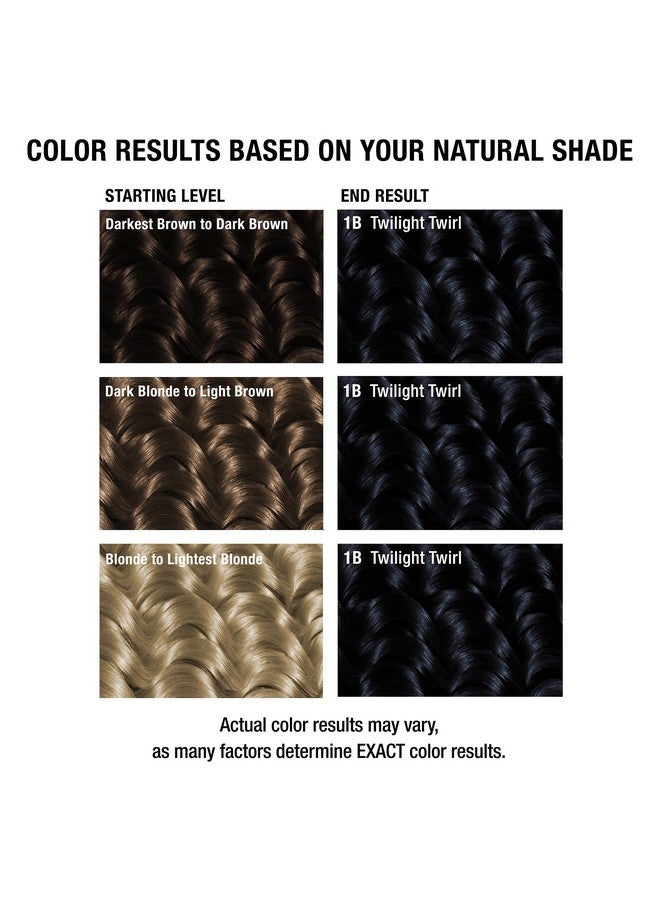 1B Twilight Twirl Permanent Hair Color (Prep + Protect Serum & Hair Dye For Curly Hair) 100% Grey Coverage Nourished & Radiant Curls