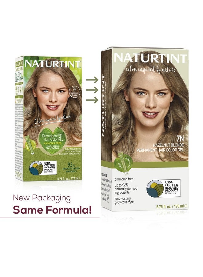 Permanent Hair Color 7N Hazelnut Blonde (Pack Of 1) Ammonia Free Vegan Cruelty Free Up To 100% Gray Coverage Long Lasting Results (Packaging May Vary)